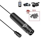 circuito amplificador para microfono electret Versátil y amplia compatibilidad del conector estándar XLR (3 pines) es ideal para grabadoras de zoom, videocámaras. Se incluye un pequeño clip oculto para fijar a collares, lazos u otras prendas, el cable puede ser oculto por la ropa de funcionamiento móvil.