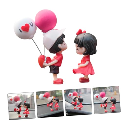 HAWILLOSCH Car Interior Decoration Set of 2 Car Dashboard Accessories Couple Car Decor Resin Couple Figurine
