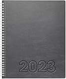 SOFT-Einband Brunnen Wochenkalender Modell Manager Wt 7 - weektimer 2023 Blattgröße 21 x 26 cm grau, 1076164843
