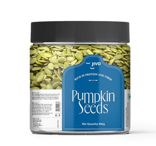 Image of Jivo Raw Pumpkin Seeds | Healthy Snack for Breakfast | High in Fiber & Antioxidants | Ideal for Diets & Weight Management | Nutritious Superfood for Daily Wellness | Hygienically Packed - 800g