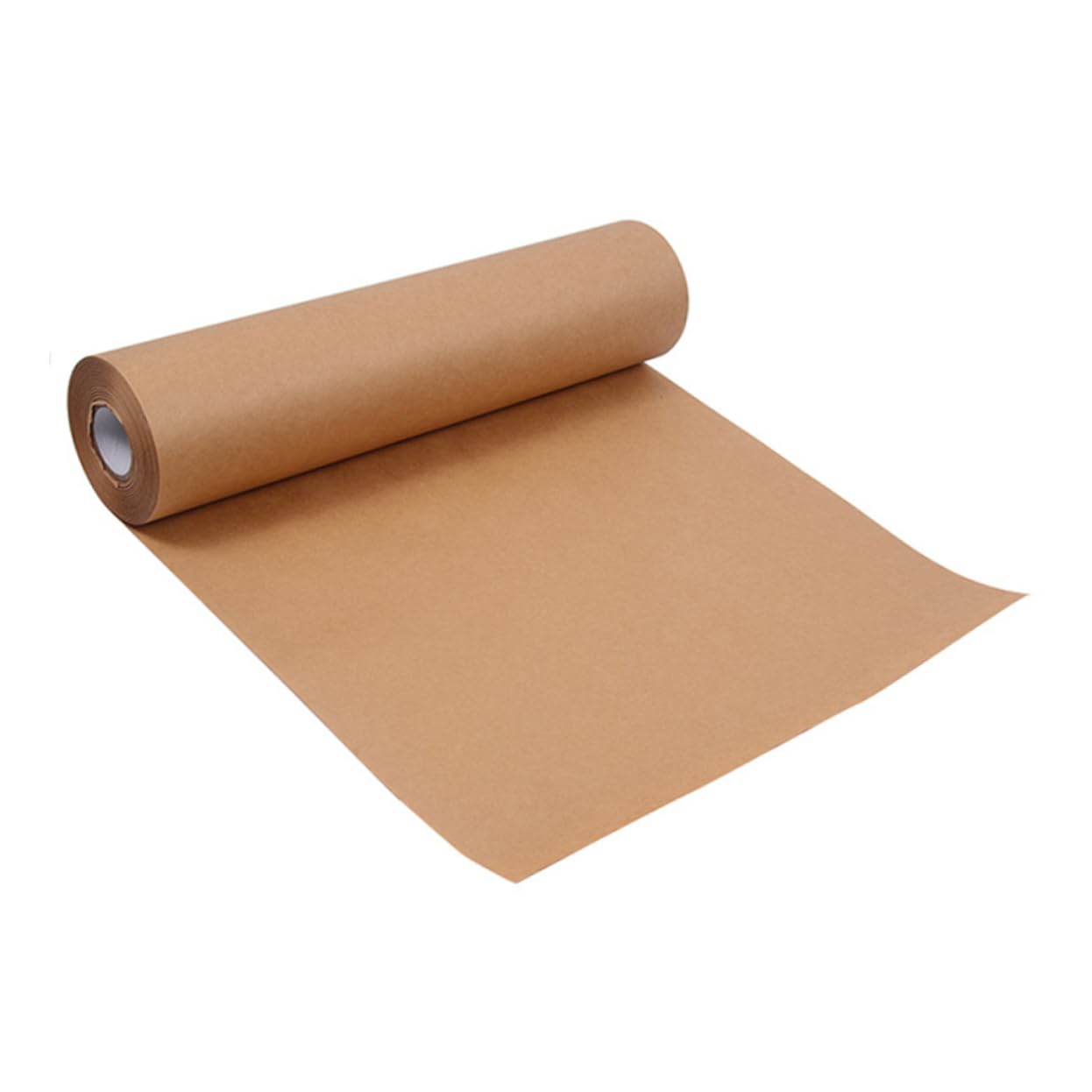 KONTONTY Papier Kraft Marron Rouleau 45cm X 30m, Surface Lisse, Résistant la Déchirure, pour Emballage Présent et Artisanat Bouquet