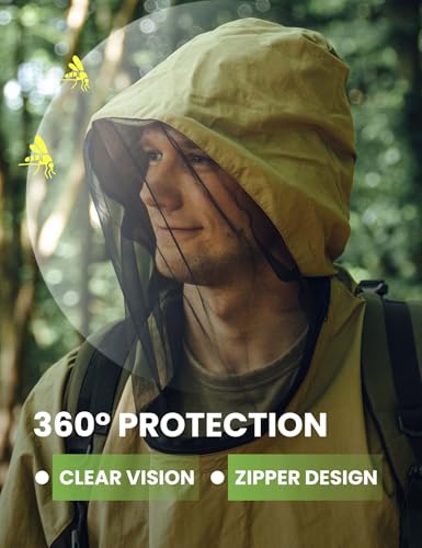 Mosquito Jacket, Chaqueta Durable a Prueba de Mosquitos con Capucha Ajustable y Bolsillo, Traje de Mosquitos para Verano Exterior KXXL miniatura 4