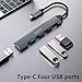 MINT USB-C Hub 4-Port Compact Adapter – 1× USB 3.0 High-Speed + 3× USB 2.0, Ultra-Slim Portable Splitter for Laptop, MacBook, PC