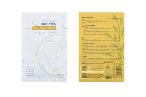 First Days Maternity - Bauch-Blattmaske für die Schwangerschaft - 70 ml feuchtigkeitsspendendes Serum, vegan, ultra-nährend, für Bauch und Hautelastizität, große Größe