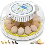 Sailnovo 18 Egg Incubator for Hatching Eggs with Automatic Egg Turning and Humidty Display, Temperature Control,360° Clear View, Egg Incubator for Hatching Chickens,Ideal for Farm,School and Lab