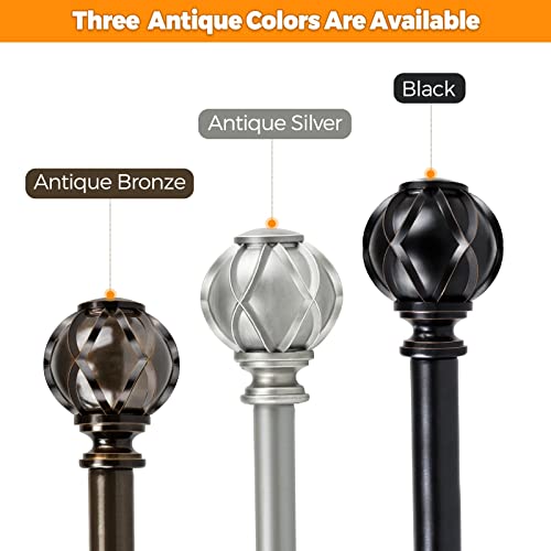 Hotozon SMALL Antique Silver Replacement Finials thumb #5