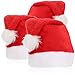 com-four® 3X Cappello da Babbo Natale X-mas Cappello da Babbo Natale Cappello di Peluche di Natale in Peluche di Babbo Natale (Rosso con Pelliccia - 3 Pezzi)