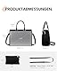LOVEVOOK Laptoptasche Damen 17,3 Zoll, Groß Arbeitstasche Handtasche Schultertasche Wasserdicht PU Leder Shopper Tasche Aktentasche Lehrertasche Umhängetasche für Business Arbeit Uni Schule
