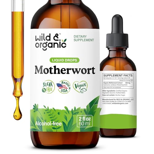 Wild & Organic Motherwort Tincture - Good Mood, Calmness, Women's...