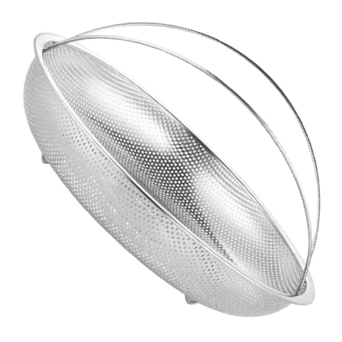 POPETPOP Cestillo de Vapor Inoxidable con Malla Fina y Doble Asa Cesta Multiusos para Cocción al Vapor y Lavado de Verduras Insertable Olla para