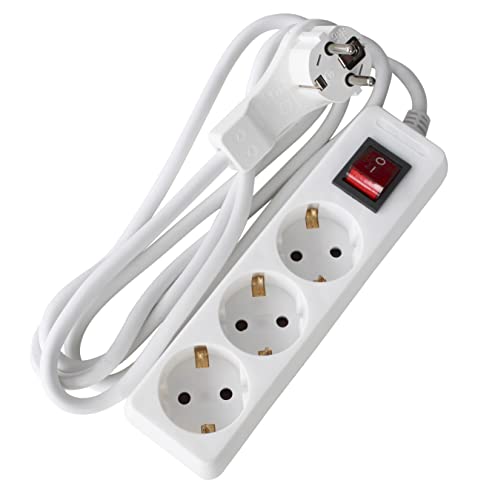 Steckdosenwürfel 8-in-1 Mit USB | 4 Steckdosen + 2 USB-C + 2 USB-A | 1,5m Kabel