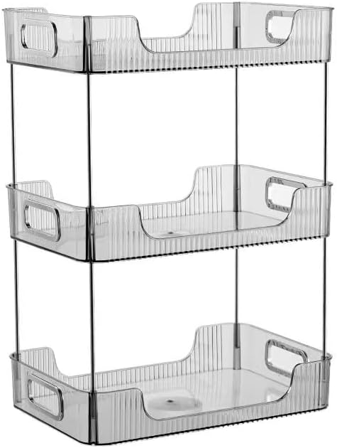 Makeup Organizer, Vanity organizer,33.5*22*46.5CM， Makeup Organizer with Compartment for Skin Care,Bathroom Organizer Countertop, Dustproof and Waterproof, Bedroom, and Bathroom Skincare organizer