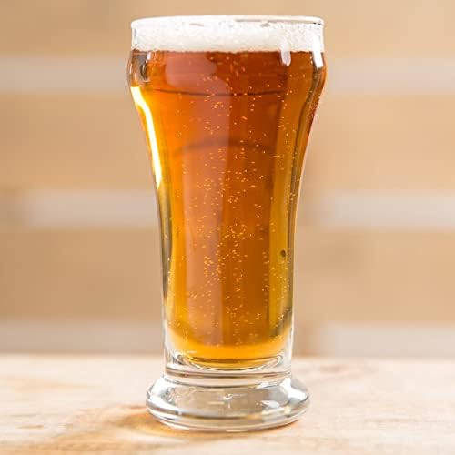 Set of 6 Happy Hour Supplies 6 oz Mini Heavy Base Pilsner Glass w/Signature Cocktail Picks