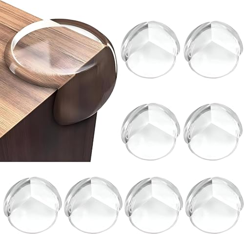 Image of RECLUSE 8 Pcs Super Strong Adhesive Large Baby safty Pre-Glued Corner Protectors and Edge Protection for Child Safety, for Table and Furniture Corners, Bumper Protection for Baby and Children