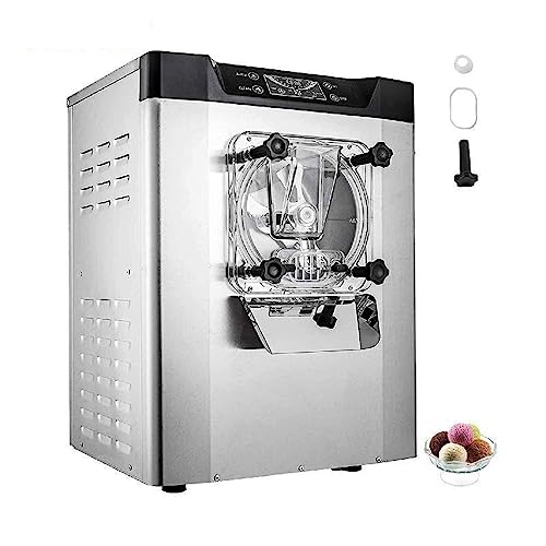 Máquina de helados, fabricante de yogur de helado duro de mesa 20 L/H 1400W automático de sobremesa Gelato electrodoméstico comercial,Potente y eficiente