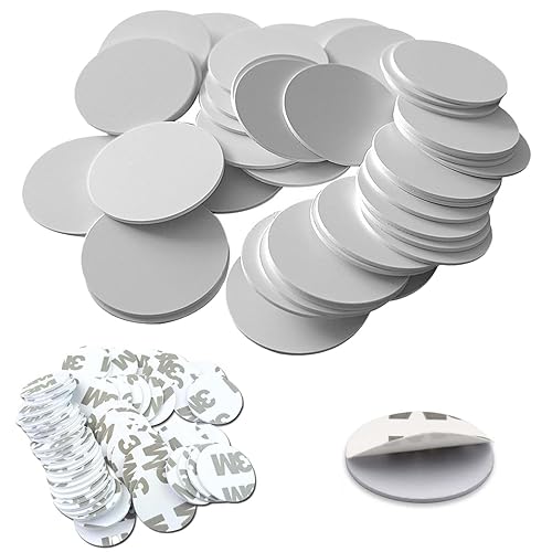 50Pcs NFC Tags NTAG215 NFC Tags Blanko Weiß Karte 25 mm NFC Stickers NFC Münzkarten Kompatibel mit Amiibo with Adhesive Back NFC Enabled Phones and Devices