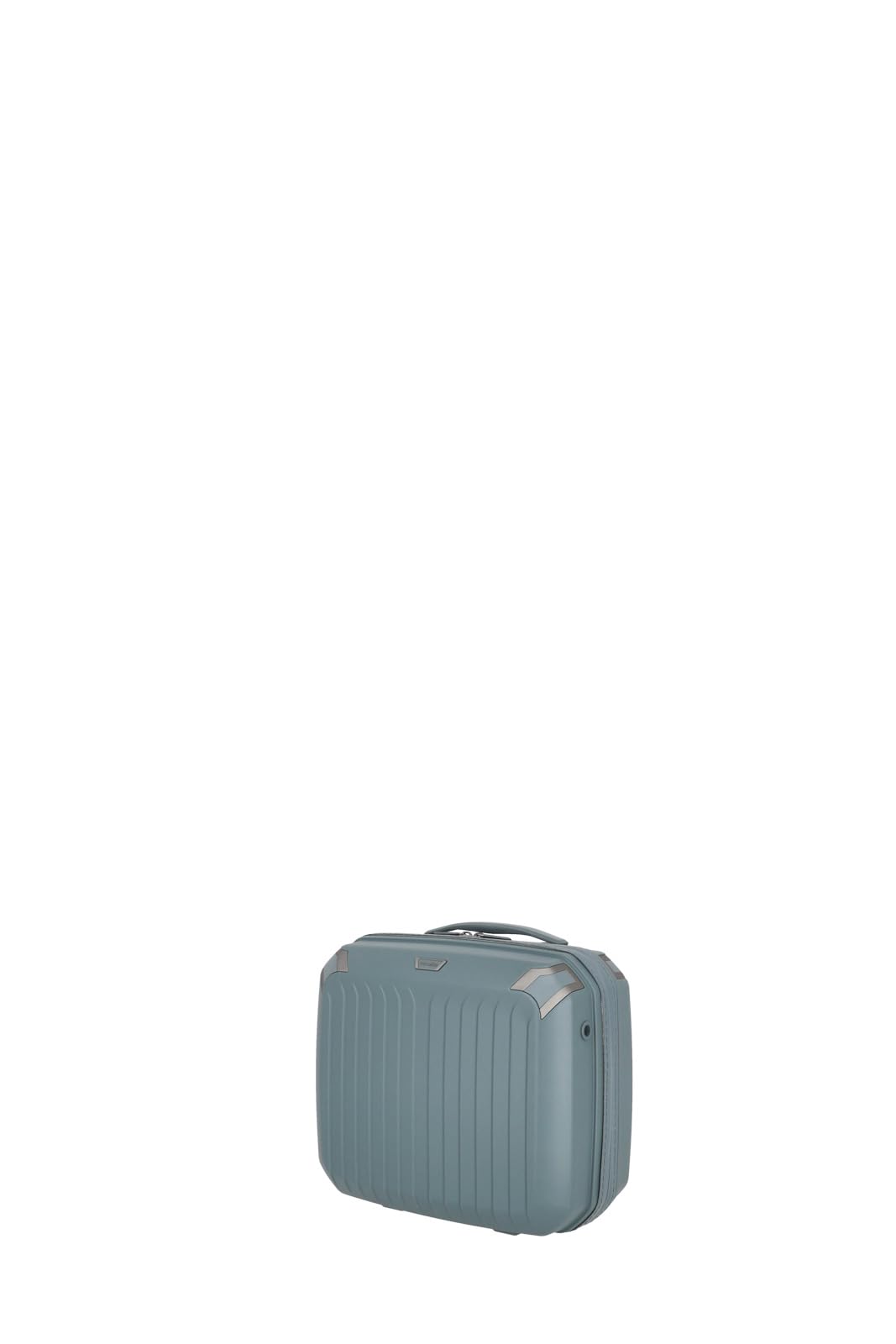 travelite custodia per cosmetici a mano con guscio rigido e fodera riciclata, serie di valigie ELVAA: beauty case con angoli protettivi, 36 cm, 20 l