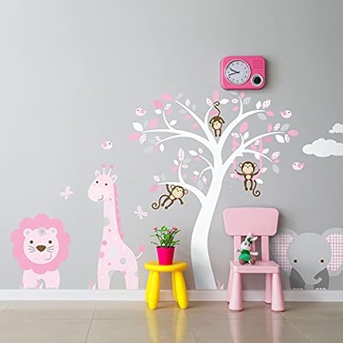 Ambiance Sticker Children's Wall Stickers – Baby Room Decoration – Children's Wall Stickers – Animals Jungle Contents – Children's Wall Sticker – H60 x L80 cm Col-pl-RV-A003 Cover