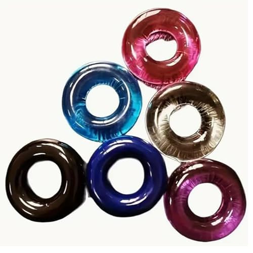 ペニスリング コックリング リング 高弾力 拘束 締め付け感 大人のおもちゃ 男性用品 男性用 6点セット - 画像1