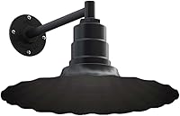 Vista 25 de Steel Lighting Co. Highland Park - Luz de granero Montada en la pared al aire libre Onda radial de 16 pulgadas Brazo recto de 11 pulgadas