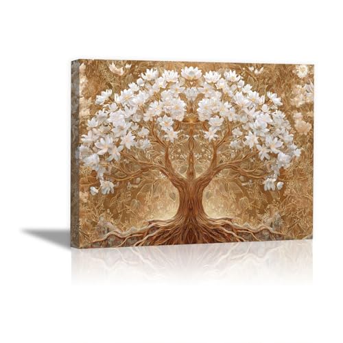 Tableau moderne or en toile avec cadre de décoration premium