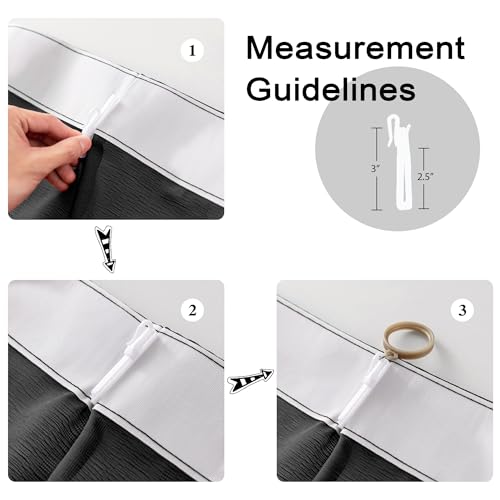 LCOOMZEN Pinch Pleated Sheer Curtains 96 Inch Length 2 Panels Set, Semi Voile Sheer Curtains for Bedroom Living Room Pinch Pleated Soft Touch Light Filtering Drapes(Black, 42 W x 96 L, 2 Panels) by LCOOMZEN - Image 3
