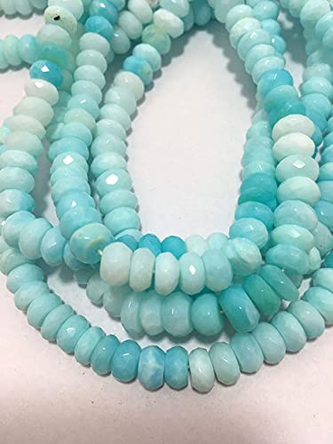 Opale péruvienne rondelle facettée 6-7mm | Pierre semi-précieuse pour bijoux artisanaux