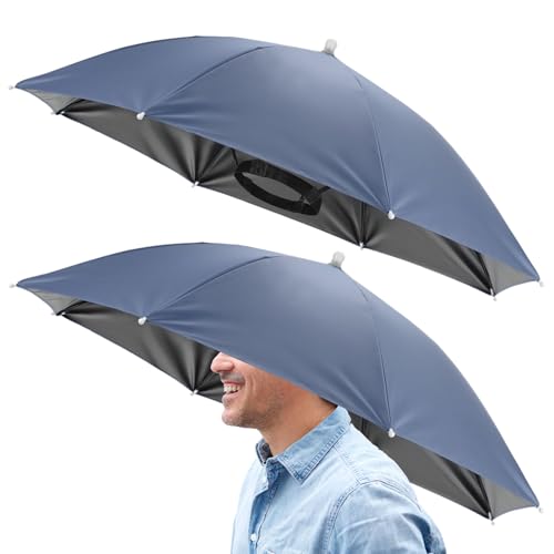 Chapeau parapluie de 66 cm pliable pour camping et randonnée avec dessus noir
