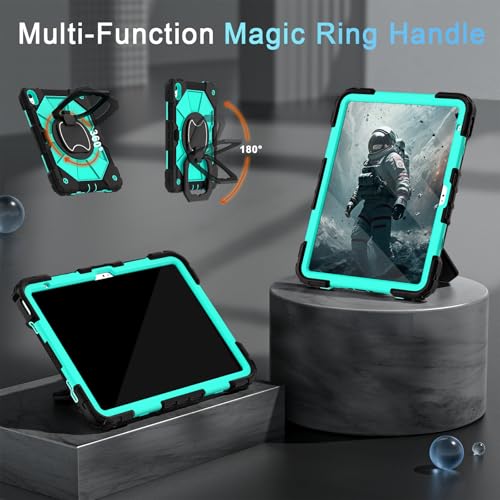 Image of Auizotl Case for iPad (A16) 11th /10th Generation 2025 /2022,iPad Case 10th Generation with Rotating Stand Screen Protector,Shockproof Cover for i Pad 11.0 /10.9 Inch Cases,Black Mint