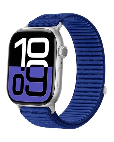 SimpleThings Bracelet sport en nylon, compatible avec Apple Watch (46, 45, 44, 42, 41, 40 et 38 mm), pour les séries iWatch 11, 10, 9, 8, 7, 6, 5, 4, 3, 2 et 1 SE, pour femmes et hommes