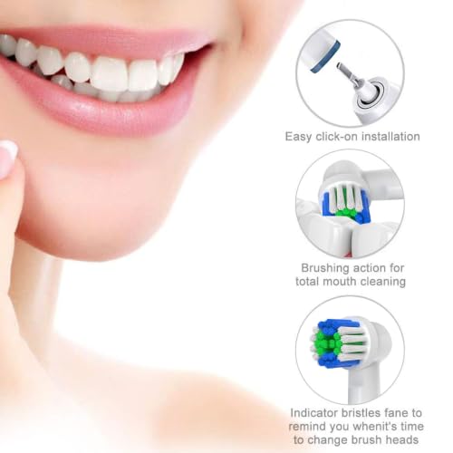 Replacement Toothbrush Heads Compatible with Oral B Braun 20 Pcs | Professional Electric Toothbrush Heads for Oral B Replacement Heads Refill Pro 500/1000/1500/3000/3757/5000/7000/7500 view 5