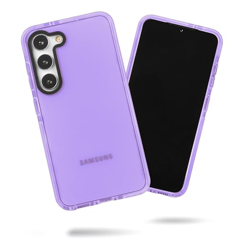 SteepLab Barrier Case for Samsung Galaxy S23 (6.1” Screen) - Impact Absorbing Case with Full Body Drop Protection and Enhanced Grip (Light Pastel Purple)
