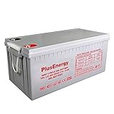  PlusEnergy Batería Solar 12v Ciclo Profundo AGM 150Ah 250Ah Gel 150Ah 250Ah Solar Fotovoltaica con terminales (250A Gel)
