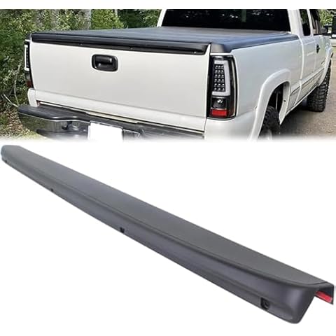 KARPAL Tailgate Molding Spoiler Cap Top Protector Trim Compatible with 1999-2006 Chevy Silverado GMC Sierra, Replacement GM1909101, 15932249 (No Screws) Cover