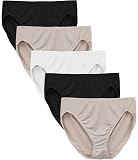 Fruit of the Loom Women's 5 Pack Microfiber Hi-Cut Panties, Multicolor, 10
