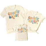 Groovy Mom Matching Birthday Outfits for Baby Toddler Little Girls and Boys Natural Shirt Adult Large