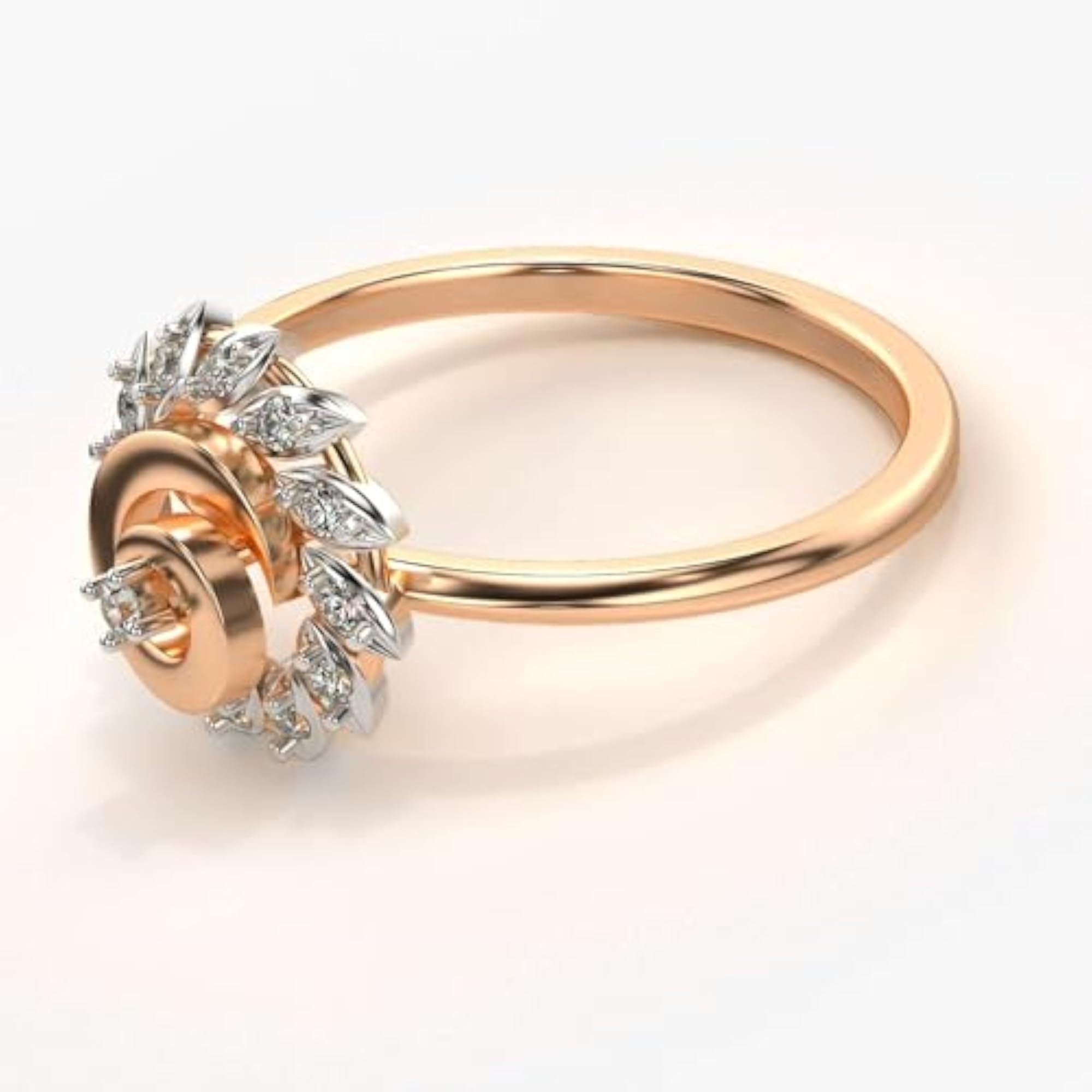 Women's Sterling Silver & Lab Grown Diamond 0.10ct Elegant Ring
