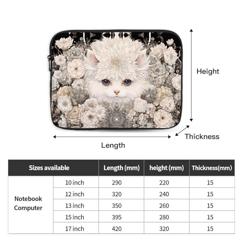 Flower Cat Laptop Sleeve Case 17 Inch Suitable For Notebook Computer Tablet Traveling Carrying Simple Case4