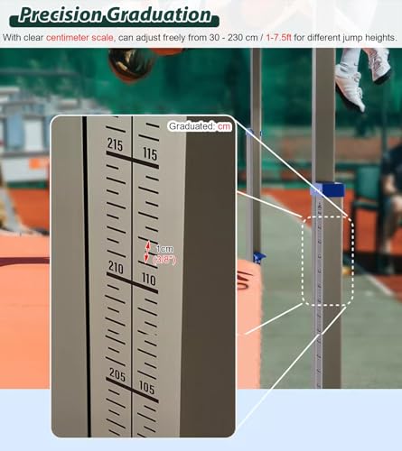 Probador de estándares de salto alto para pista y campo, equipo de salto alto móvil para entrenamiento de competición de escuela media y secundaria