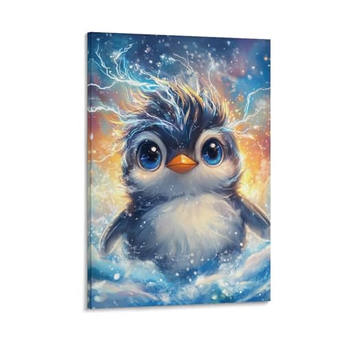 Affiche decoration pour salon pingouin image sur toile moderne 30x45