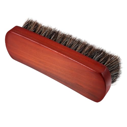 Ciieeo Brosse à Chaussures en CRIN de Cheval Naturelle 17 CM en Bois pour Nettoyage et Entretien de Bottes Chaussures et Chapeaux Brosse Douce Polyvalente pour Kit de Cirage et Soin