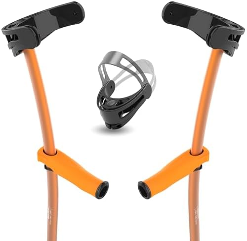 Muletas INDESmed 100% Aluminio Aeroespacial (Naranja, M (165-175 ...