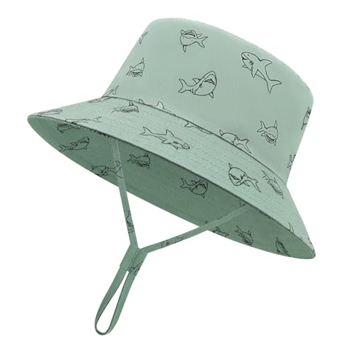 Image of Baby Sun Hat Baby Boy Hats Toddler Hat UPF 50+ Bucket Hat for Baby Girls Infant Beach Hat with Wide Brim Kids Caps