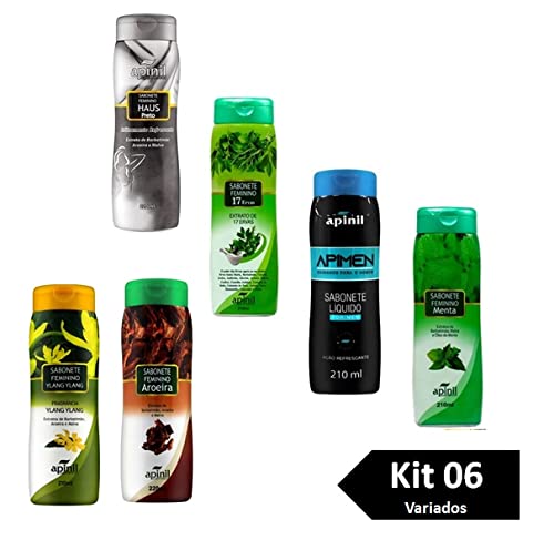 Sabonete intimo Apinil 210ml - Kit 06 Variados
