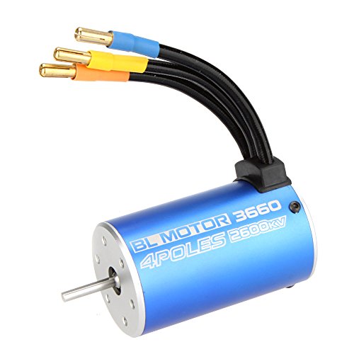 OWSOO 3660 4Poles 2600KV Brushless Motor para 1/8 RC 1/10 caminhão Off-Road carro barco