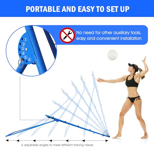 Volleyball Rebounder Net, 5 x 4 FT Adjustable Bounce Back Baseball Softbal Lacrosse Rebound Sports Practice Training Pitch Return with Strike Zone for Backyard Indoor Outdoor by Winthai - Image 5