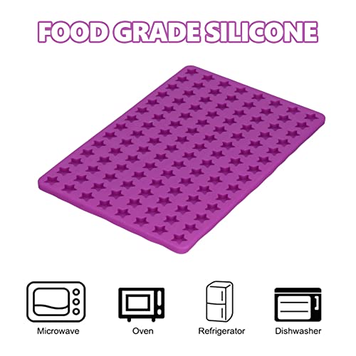 Mini Silicone Mould Non-Stick Baking Mould Dog Cookie Molds 112 Holes Five Pointed Star Mini Silicone Mould for Chocolate Cake - Image 2