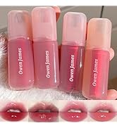 Aseawave 4Pcs Hydrating Lip Gloss Set,High Shine Glass Finish Korean Lip Glaze,Lip Moisturizing P...