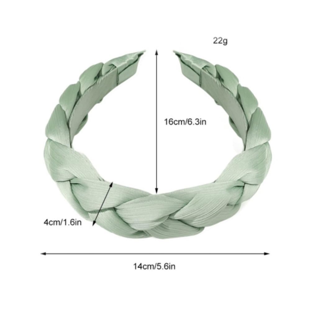 Whakano Organza-Strass-Stirnband – Rutschfester Haarreif Mit Glitzer, Geflochten, In Cremefarben & Anderen Farben