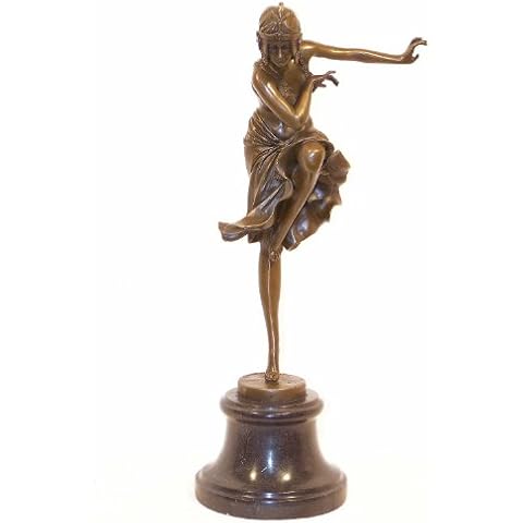 Kunst & Ambiente - Art Deco Bronze Statue - Dancer While Posing - on Marble - Demetre Haralamb Chiparus Cover